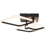 Brilliant Aydin Deckenleuchte Aluminium Plastik Matt Schwarz Transparent 30W 4700lm - 830-870 CCT+RGB | Fernsteuerung Dimmbar