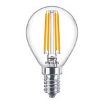 Philips Corepro LED Lustre E14 Kugel Fadenlampe Klar 6.5W 806lm - 827 Extra Warmweiß | Ersatz für 60W